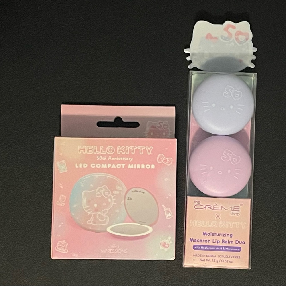THE CREME SHOP SANRIO HELLO KITTY COMPACT LIP BALM LOT